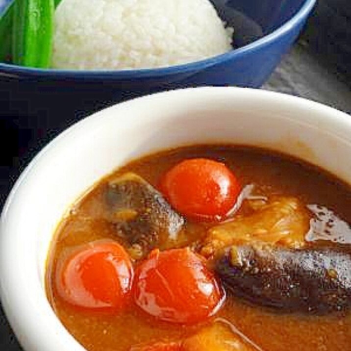 夏野菜で♪茄子とトマトのカレー